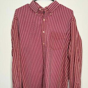 Dockers Striped Button-Up | Retro Dad Core Aesthetic M142 size xxl